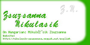 zsuzsanna mikulasik business card